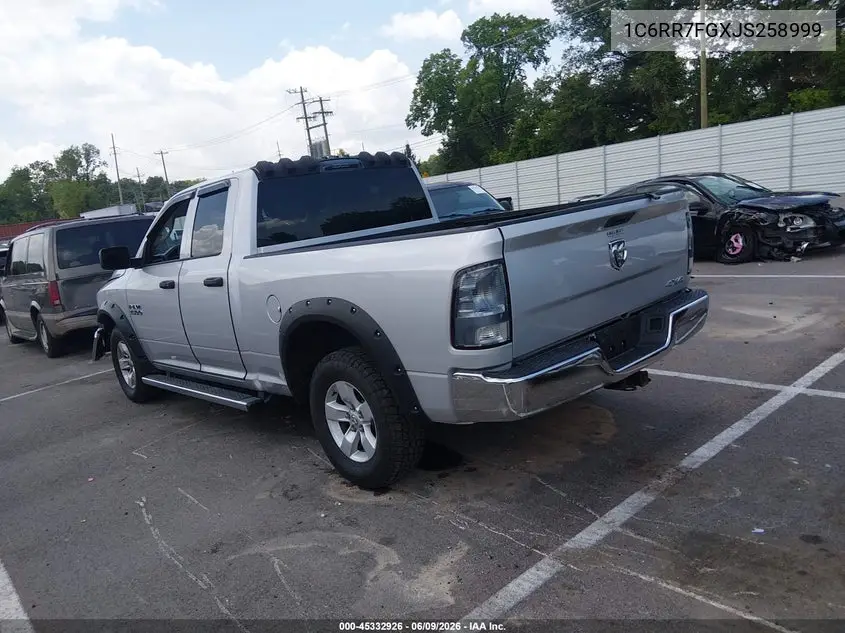 1C6RR7FGXJS258999 2018 Ram 1500 Tradesman 4X4 6'4 Box