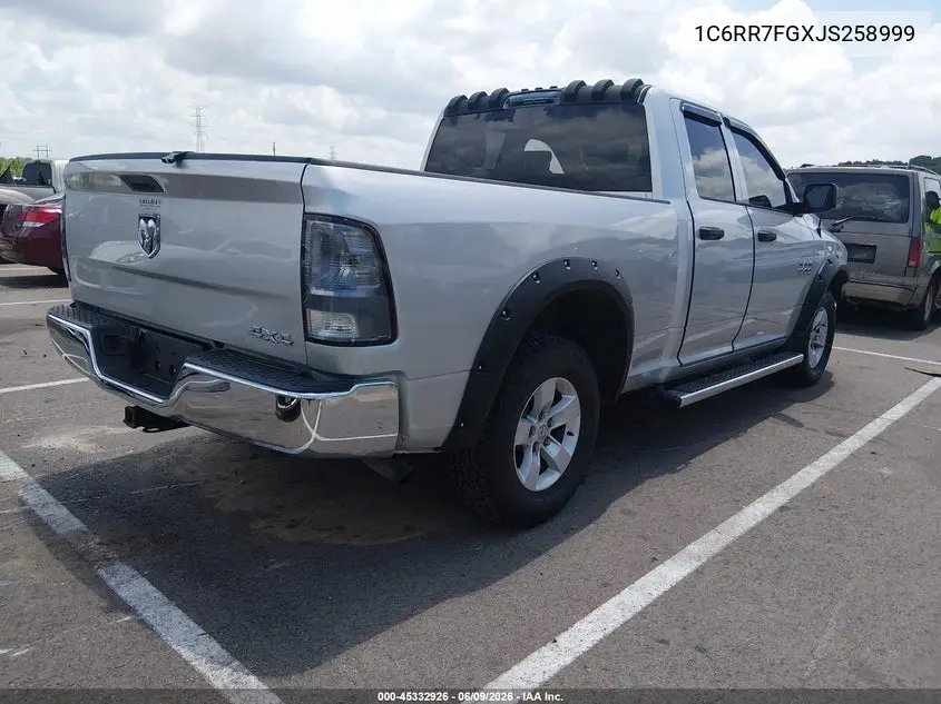 1C6RR7FGXJS258999 2018 Ram 1500 Tradesman 4X4 6'4 Box