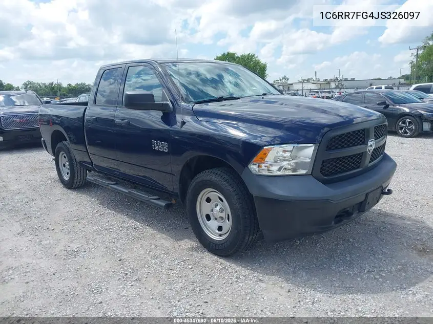 2018 Ram 1500 Tradesman 4X4 6'4 Box VIN: 1C6RR7FG4JS326097 Lot: 45347692