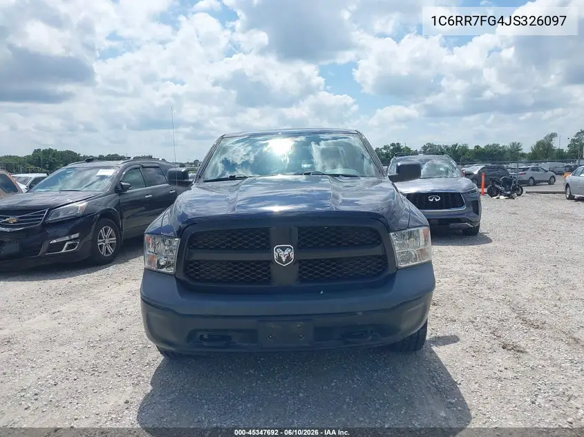 2018 Ram 1500 Tradesman 4X4 6'4 Box VIN: 1C6RR7FG4JS326097 Lot: 45347692