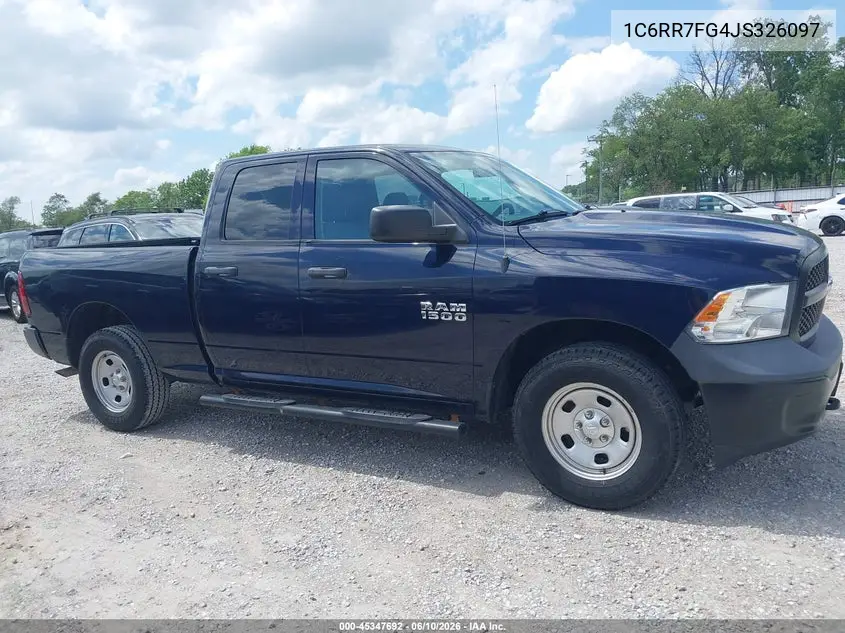 2018 Ram 1500 Tradesman 4X4 6'4 Box VIN: 1C6RR7FG4JS326097 Lot: 45347692