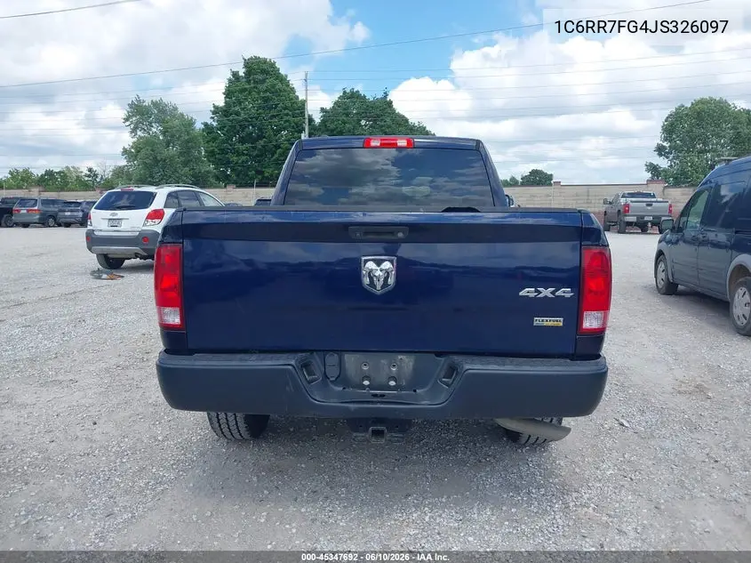 2018 Ram 1500 Tradesman 4X4 6'4 Box VIN: 1C6RR7FG4JS326097 Lot: 45347692