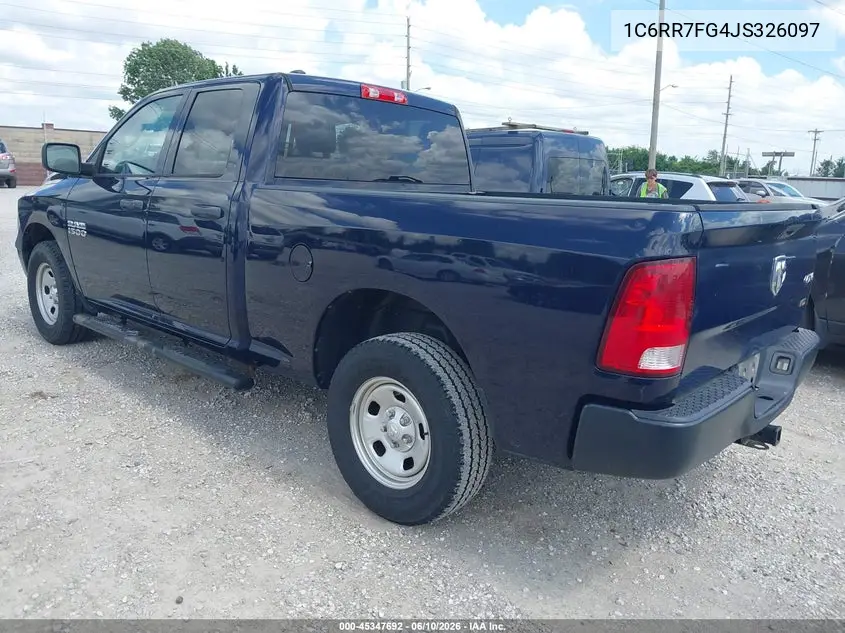 2018 Ram 1500 Tradesman 4X4 6'4 Box VIN: 1C6RR7FG4JS326097 Lot: 45347692