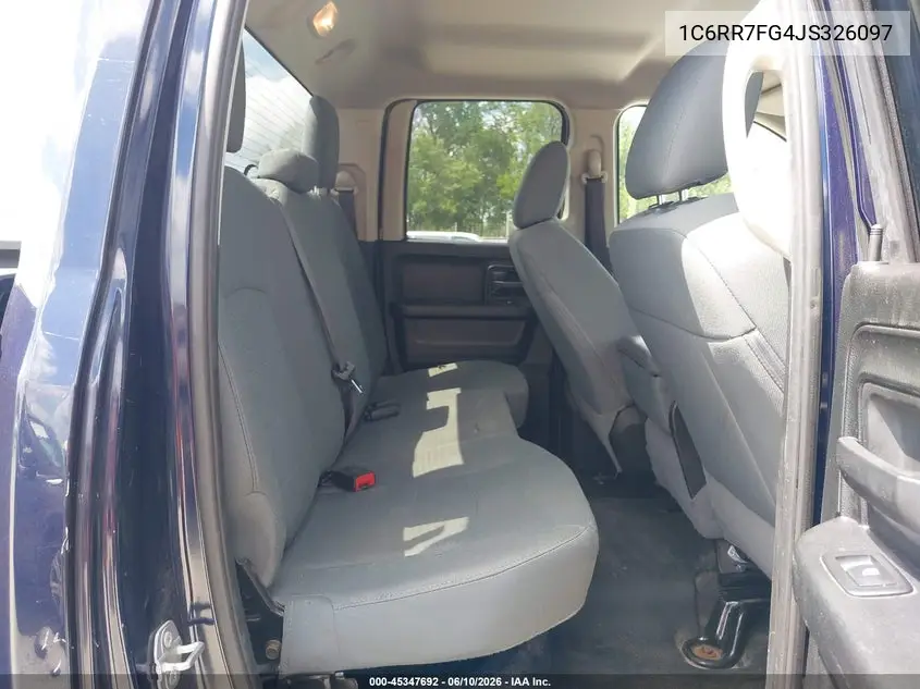 2018 Ram 1500 Tradesman 4X4 6'4 Box VIN: 1C6RR7FG4JS326097 Lot: 45347692