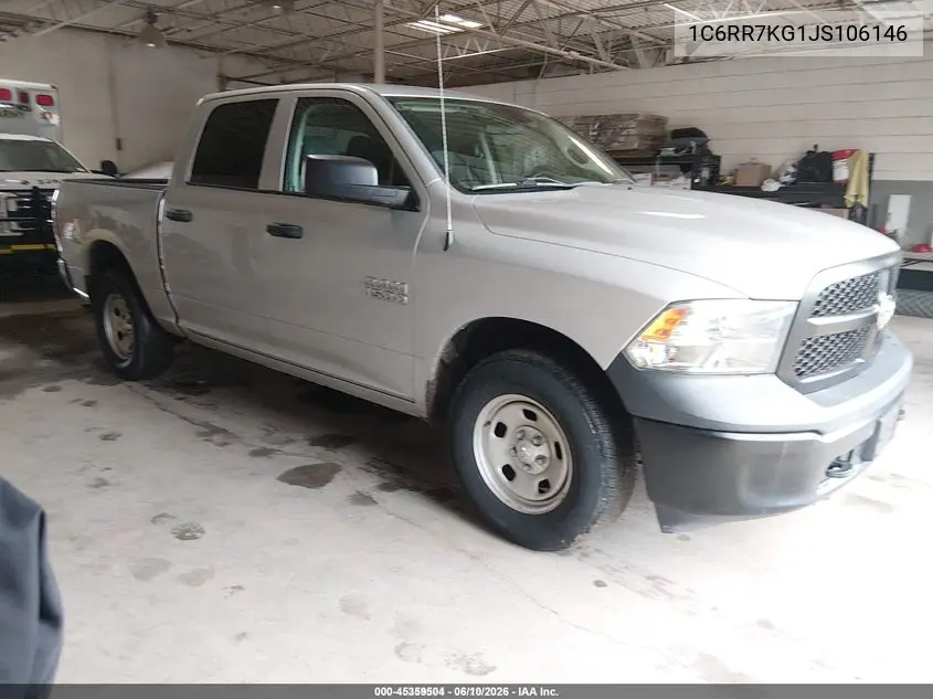 2018 Ram 1500 Tradesman 4X4 5'7 Box VIN: 1C6RR7KG1JS106146 Lot: 45359504