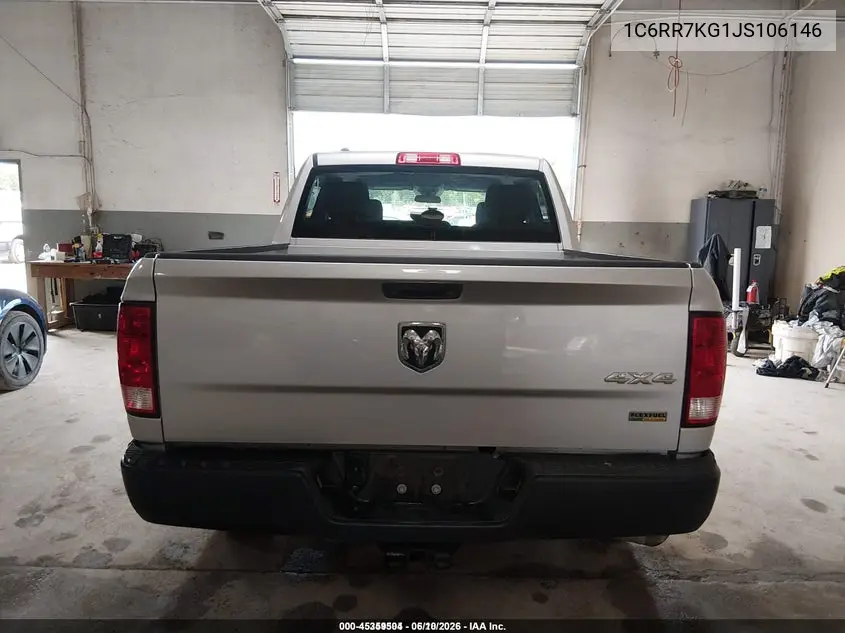2018 Ram 1500 Tradesman 4X4 5'7 Box VIN: 1C6RR7KG1JS106146 Lot: 45359504