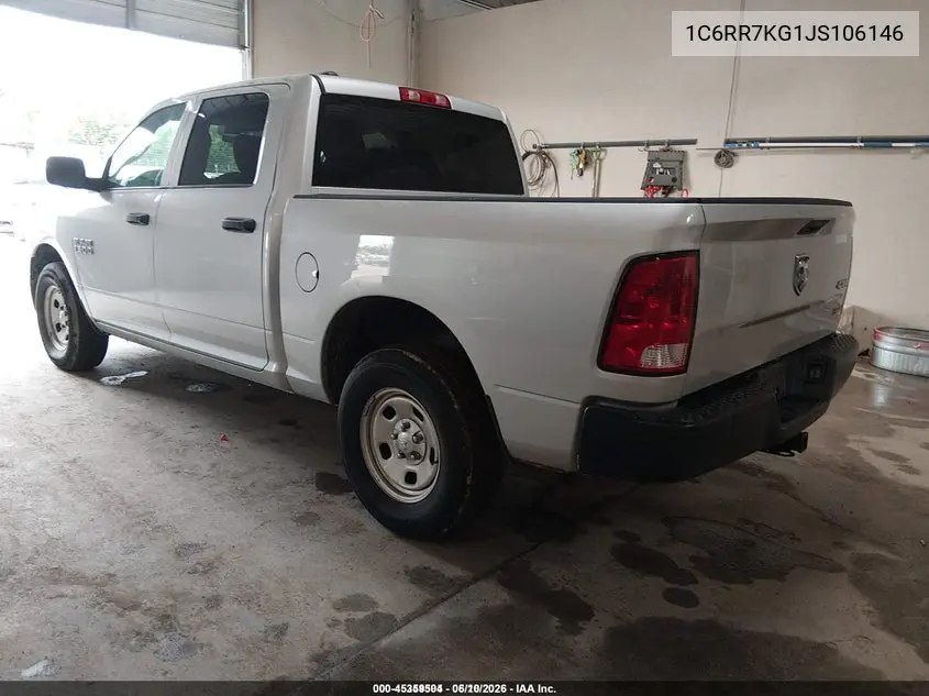 2018 Ram 1500 Tradesman 4X4 5'7 Box VIN: 1C6RR7KG1JS106146 Lot: 45359504