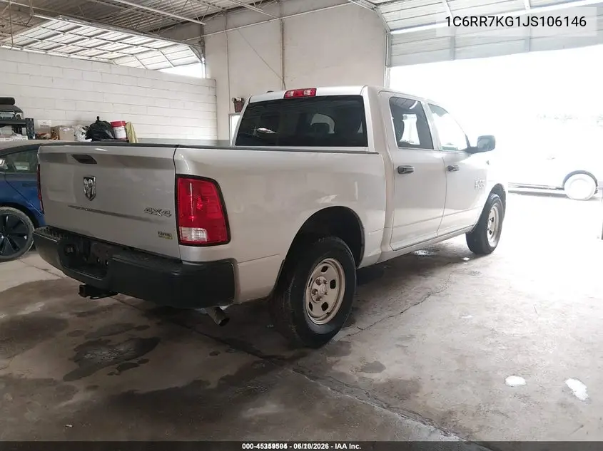 2018 Ram 1500 Tradesman 4X4 5'7 Box VIN: 1C6RR7KG1JS106146 Lot: 45359504