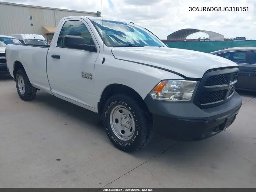 2018 Ram 1500 Tradesman 4X2 8' Box VIN: 3C6JR6DG8JG318151 Lot: 45366552