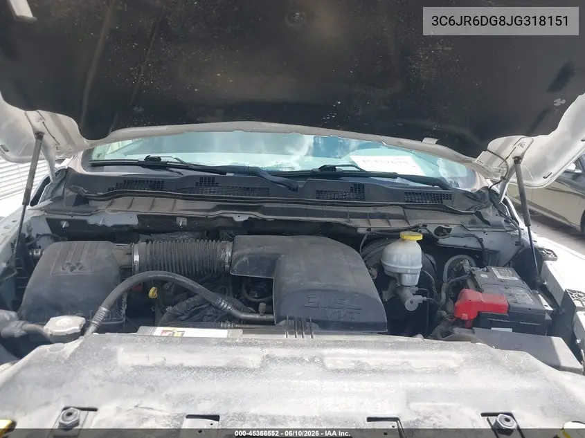 2018 Ram 1500 Tradesman 4X2 8' Box VIN: 3C6JR6DG8JG318151 Lot: 45366552