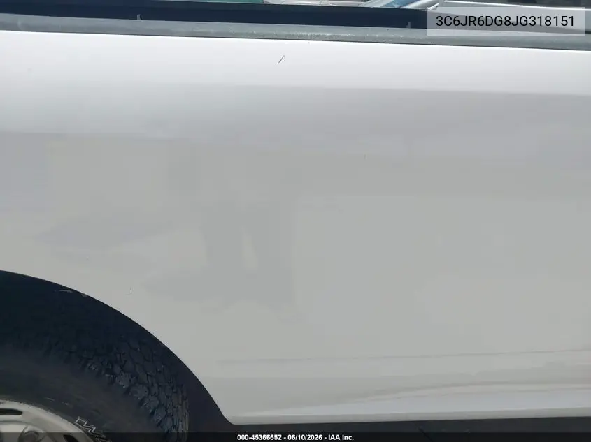 2018 Ram 1500 Tradesman 4X2 8' Box VIN: 3C6JR6DG8JG318151 Lot: 45366552