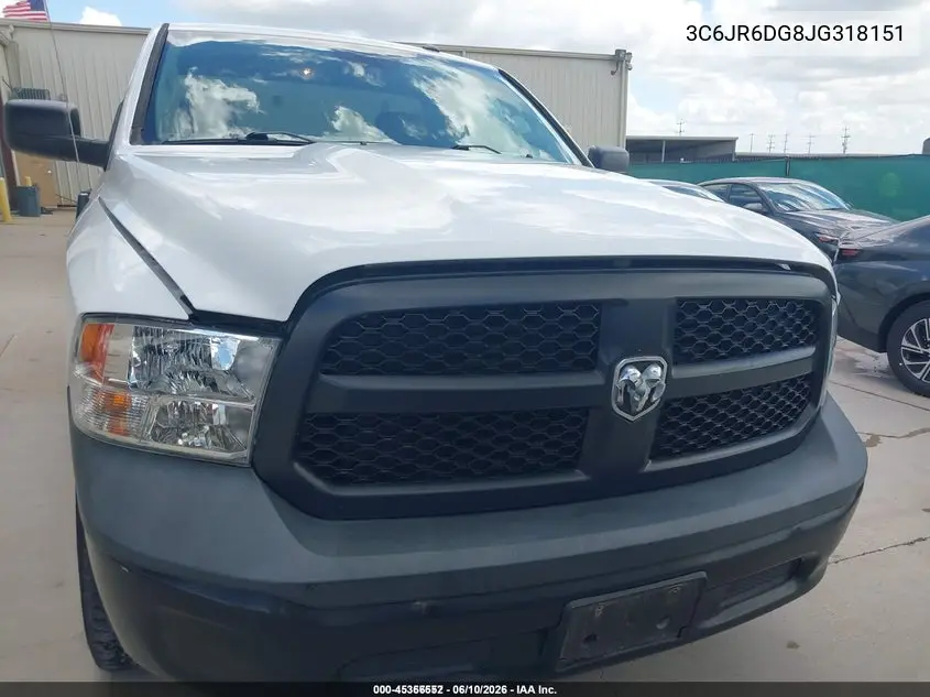 2018 Ram 1500 Tradesman 4X2 8' Box VIN: 3C6JR6DG8JG318151 Lot: 45366552