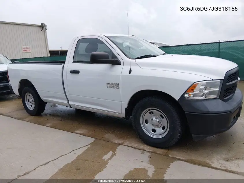 2018 Ram 1500 Tradesman 4X2 8' Box VIN: 3C6JR6DG7JG318156 Lot: 45393075