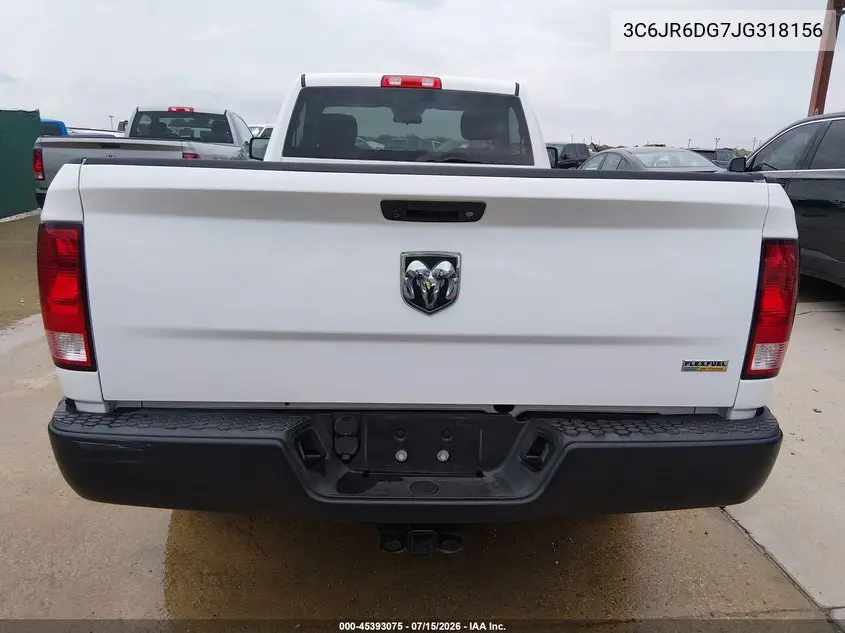 2018 Ram 1500 Tradesman 4X2 8' Box VIN: 3C6JR6DG7JG318156 Lot: 45393075