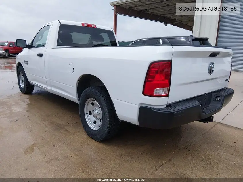 2018 Ram 1500 Tradesman 4X2 8' Box VIN: 3C6JR6DG7JG318156 Lot: 45393075