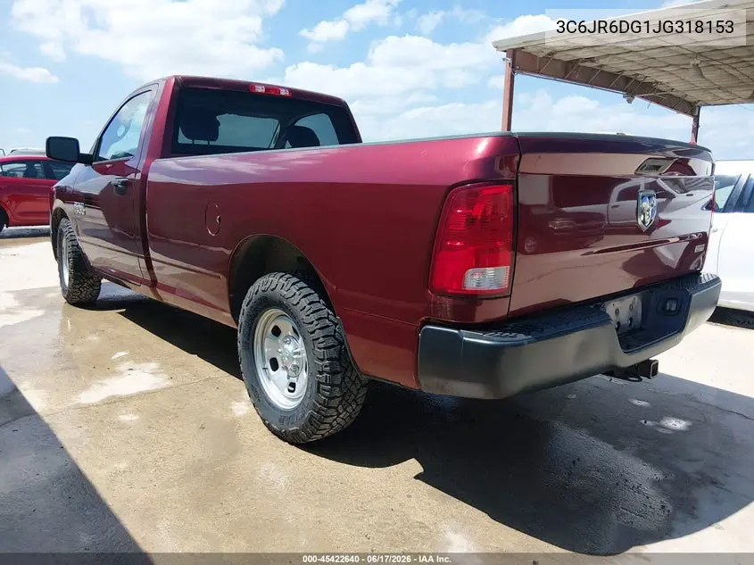 2018 Ram 1500 Tradesman 4X2 8' Box VIN: 3C6JR6DG1JG318153 Lot: 45422640