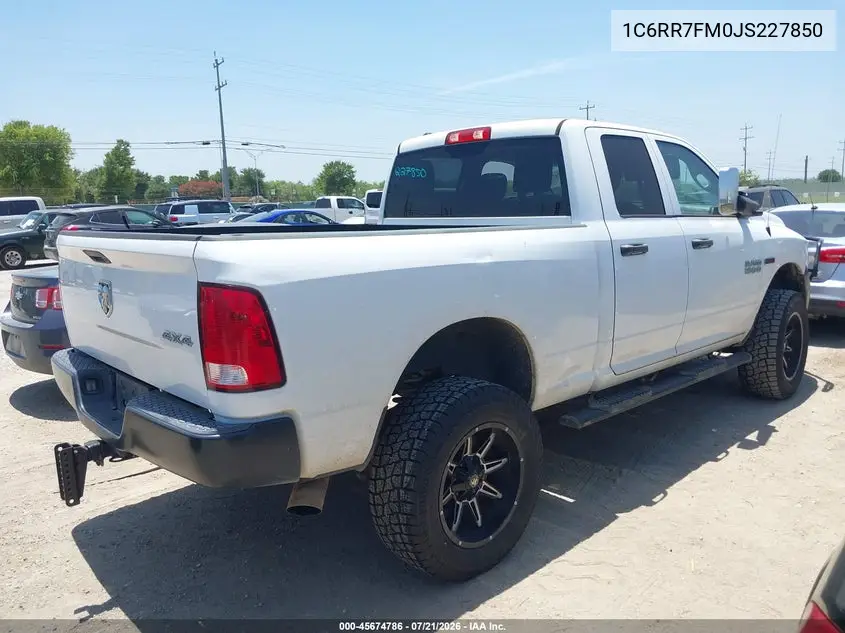 2018 Ram 1500 Tradesman 4X4 6'4 Box VIN: 1C6RR7FM0JS227850 Lot: 45674786