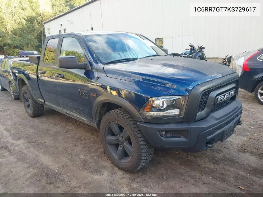 1C6RR7GT7KS729617 2019 Ram 1500 Classic Warlock 4X4 6'4 Box