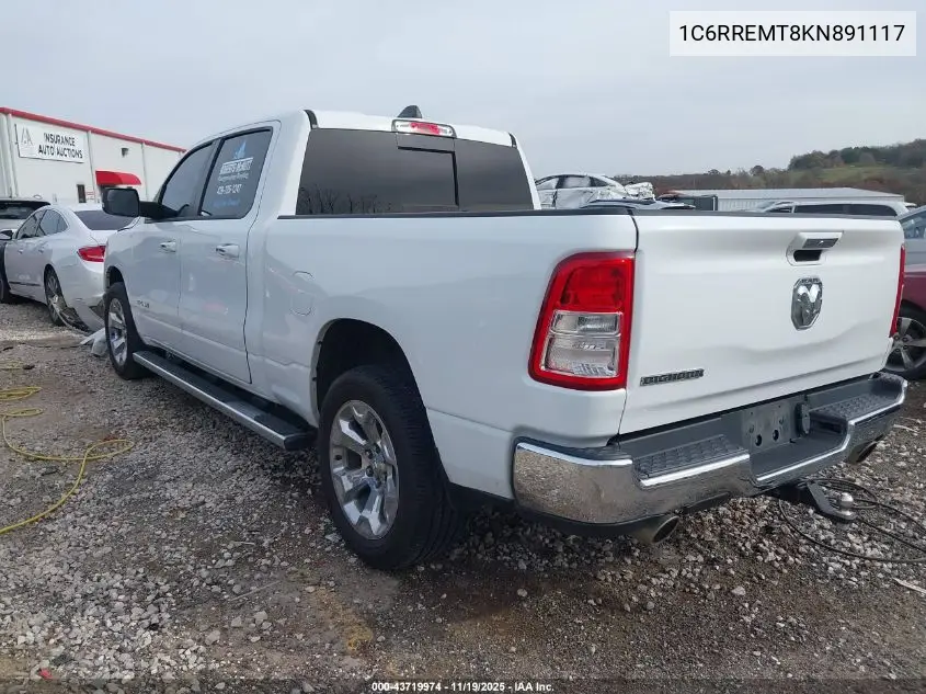 1C6RREMT8KN891117 2019 Ram 1500 Big Horn/Lone Star 4X2 6'4 Box