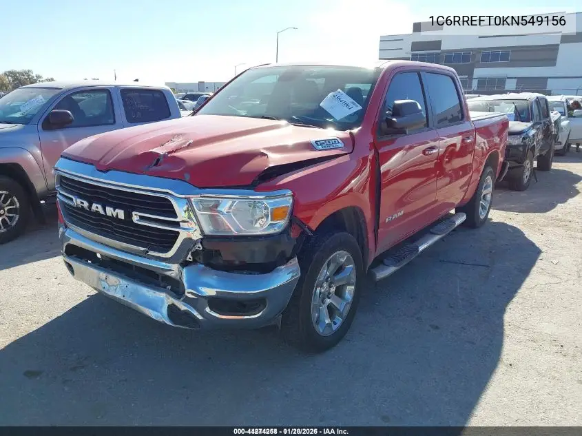 1C6RREFT0KN549156 2019 Ram 1500 Big Horn/Lone Star 4X2 5'7 Box