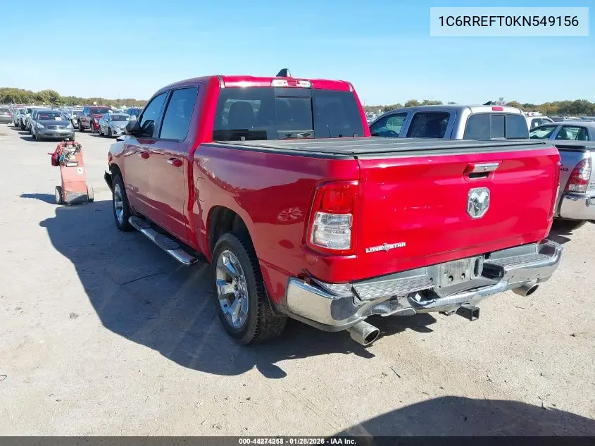 1C6RREFT0KN549156 2019 Ram 1500 Big Horn/Lone Star 4X2 5'7 Box