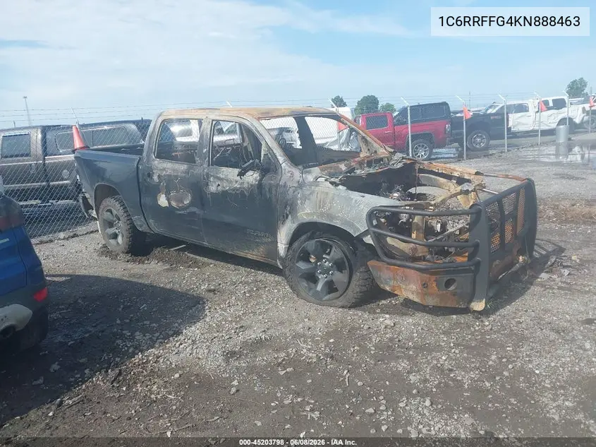 2019 Ram 1500 Big Horn/Lone Star 4X4 5'7 Box VIN: 1C6RRFFG4KN888463 Lot: 45203798