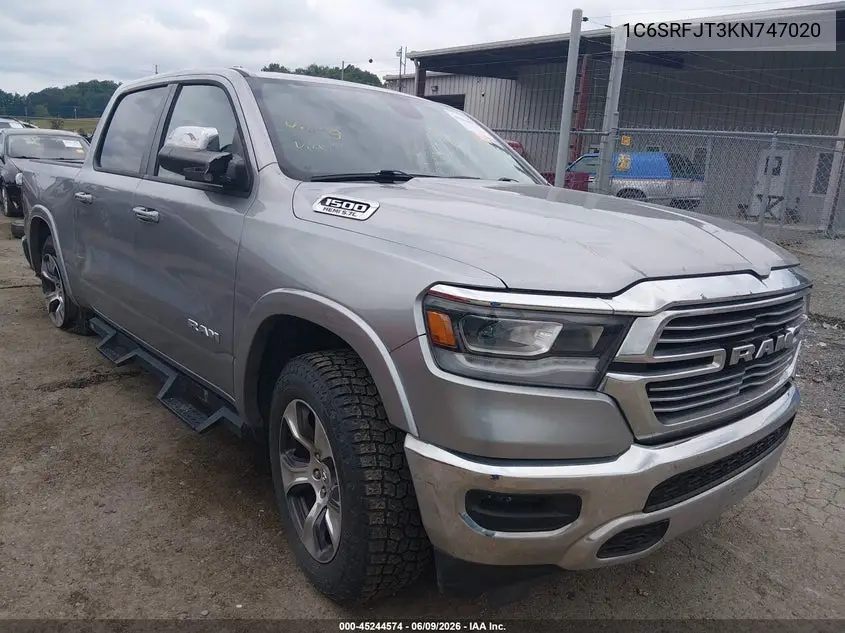2019 Ram 1500 Laramie VIN: 1C6SRFJT3KN747020 Lot: 45244574