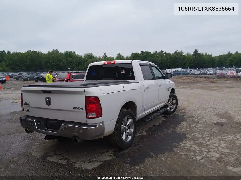 2019 Ram 1500 Classic Big Horn 4X4 5'7 Box VIN: 1C6RR7LTXKS535654 Lot: 45352863