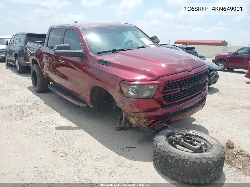 1C6SRFFT4KN649901 2019 Ram 1500 Big Horn/Lone Star 4X4 5'7 Box