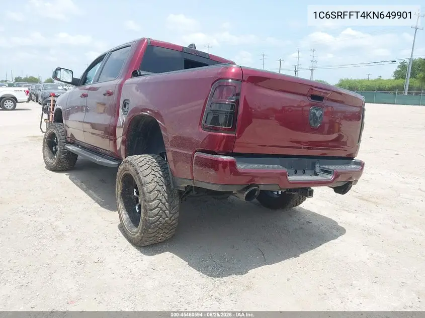 1C6SRFFT4KN649901 2019 Ram 1500 Big Horn/Lone Star 4X4 5'7 Box