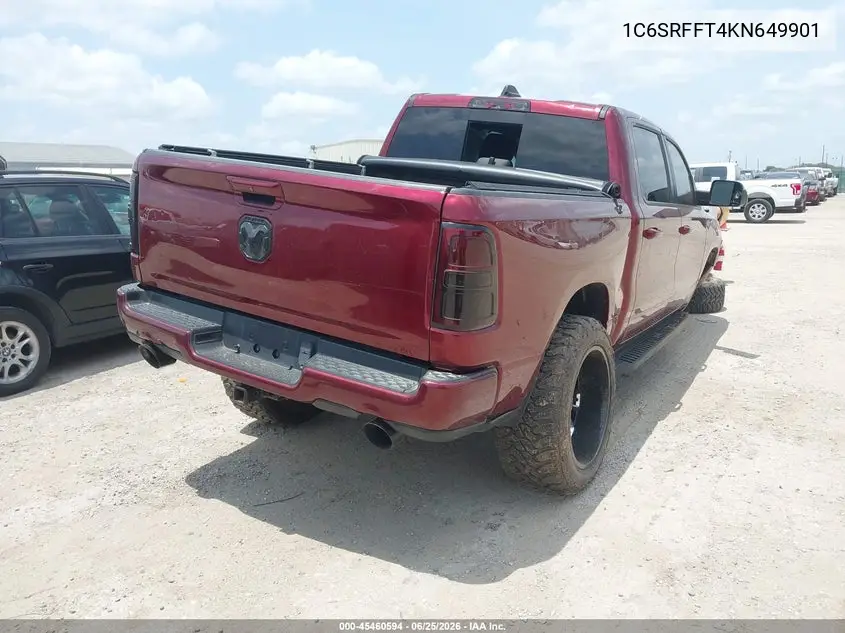1C6SRFFT4KN649901 2019 Ram 1500 Big Horn/Lone Star 4X4 5'7 Box