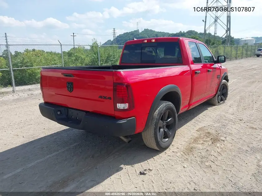 2020 Ram 1500 Classic Warlock 4X4 6'4 Box VIN: 1C6RR7GG8LS107807 Lot: 45525766