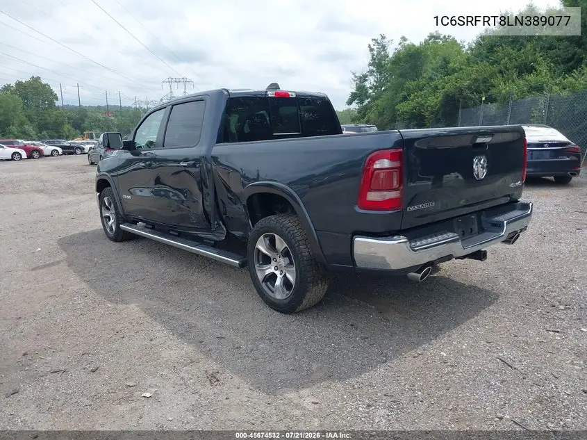 2020 Ram 1500 Laramie 4X4 6'4 Box VIN: 1C6SRFRT8LN389077 Lot: 45674532