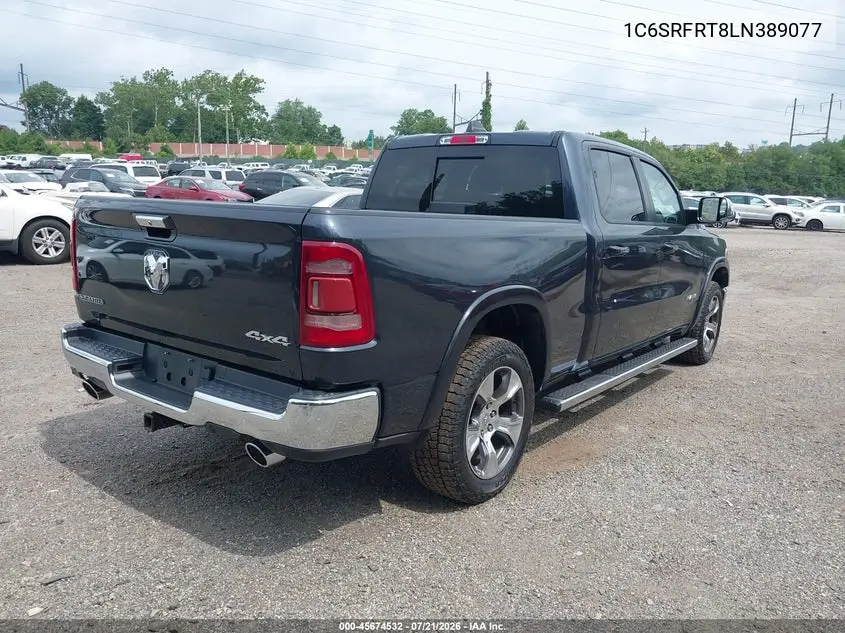 2020 Ram 1500 Laramie 4X4 6'4 Box VIN: 1C6SRFRT8LN389077 Lot: 45674532