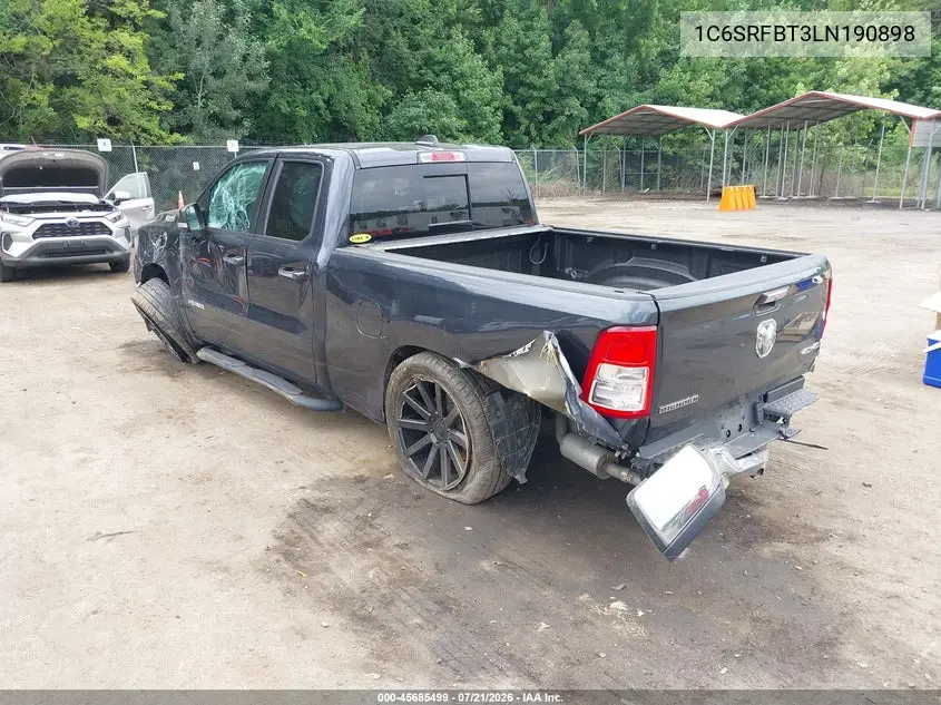 2020 Ram 1500 Big Horn 4X4 6'4 Box VIN: 1C6SRFBT3LN190898 Lot: 45685499