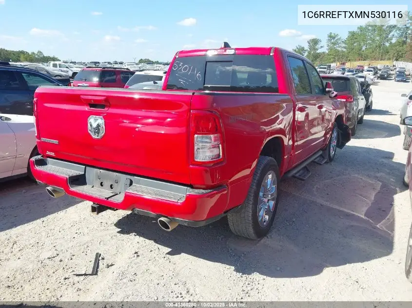 1C6RREFTXMN530116 2021 Ram 1500 Big Horn 4X2 5'7 Box