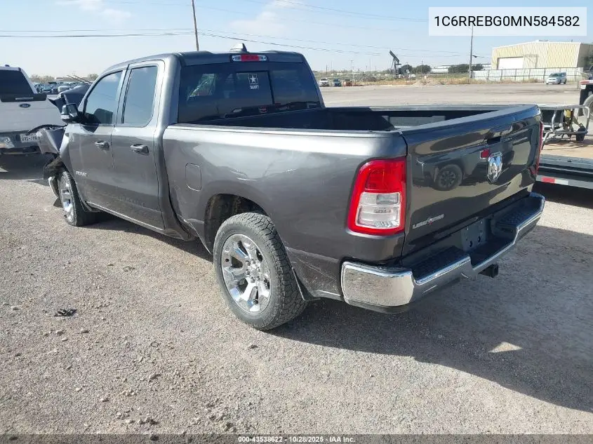 1C6RREBG0MN584582 2021 Ram 1500 Lone Star 4X2 6'4 Box