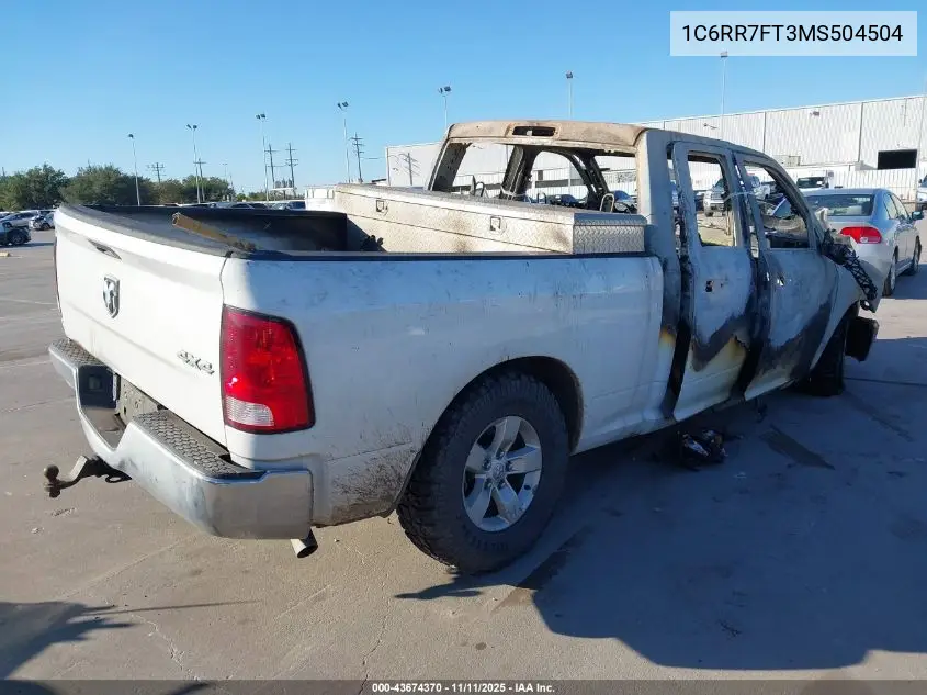 1C6RR7FT3MS504504 2021 Ram 1500 Classic Tradesman