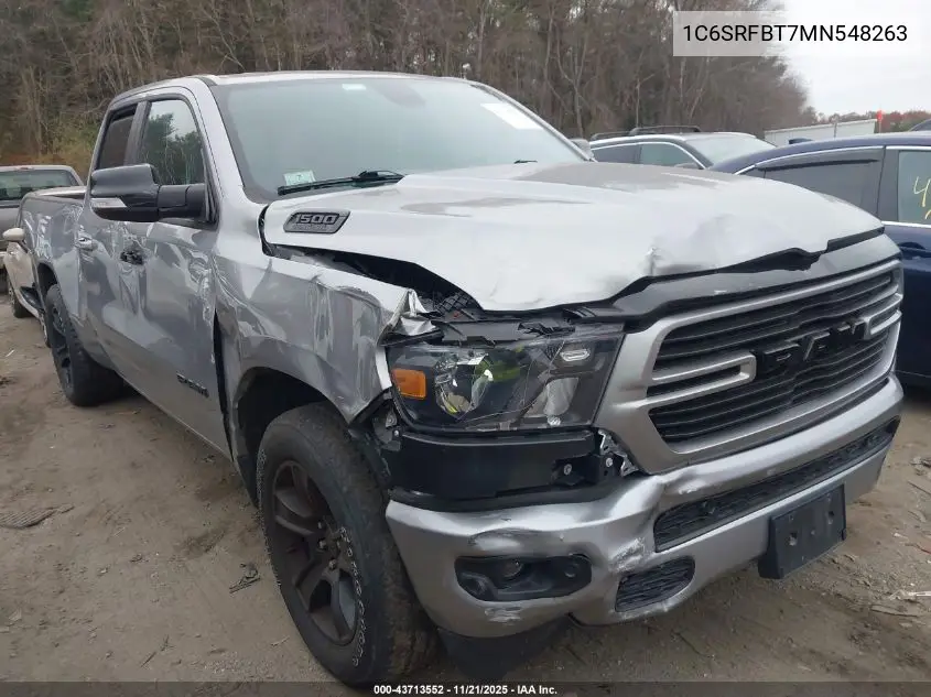 1C6SRFBT7MN548263 2021 Ram 1500 Big Horn 4X4 6'4 Box