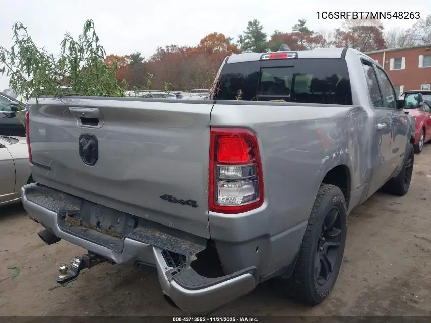 1C6SRFBT7MN548263 2021 Ram 1500 Big Horn 4X4 6'4 Box