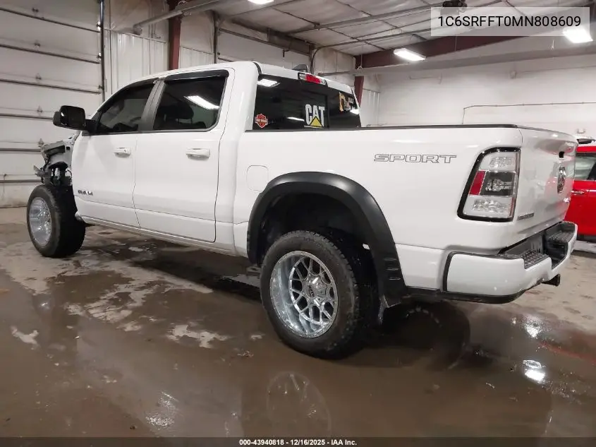 1C6SRFFT0MN808609 2021 Ram 1500 Big Horn 4X4 5'7 Box