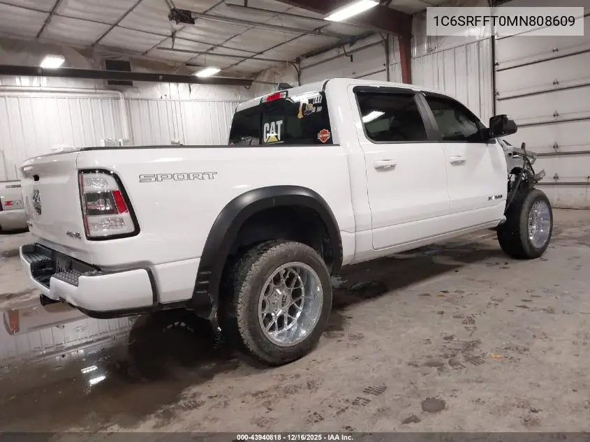 1C6SRFFT0MN808609 2021 Ram 1500 Big Horn 4X4 5'7 Box