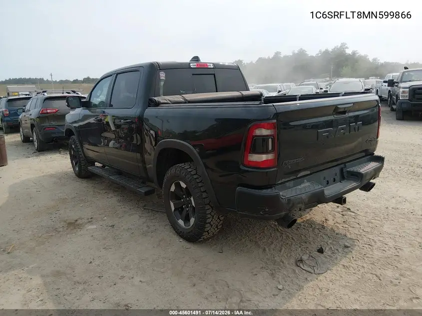 2021 Ram 1500 Rebel 4X4 5'7 Box VIN: 1C6SRFLT8MN599866 Lot: 45601491