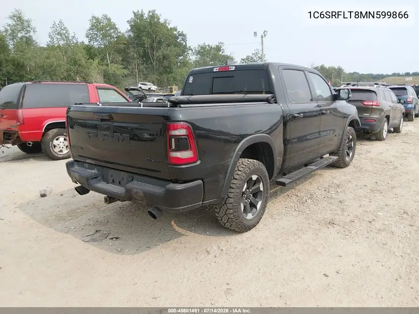 2021 Ram 1500 Rebel 4X4 5'7 Box VIN: 1C6SRFLT8MN599866 Lot: 45601491