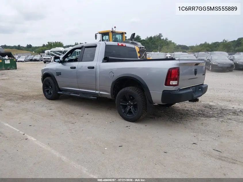 2021 Ram 1500 Classic Warlock 4X4 6'4 Box VIN: 1C6RR7GG5MS555889 Lot: 45606397