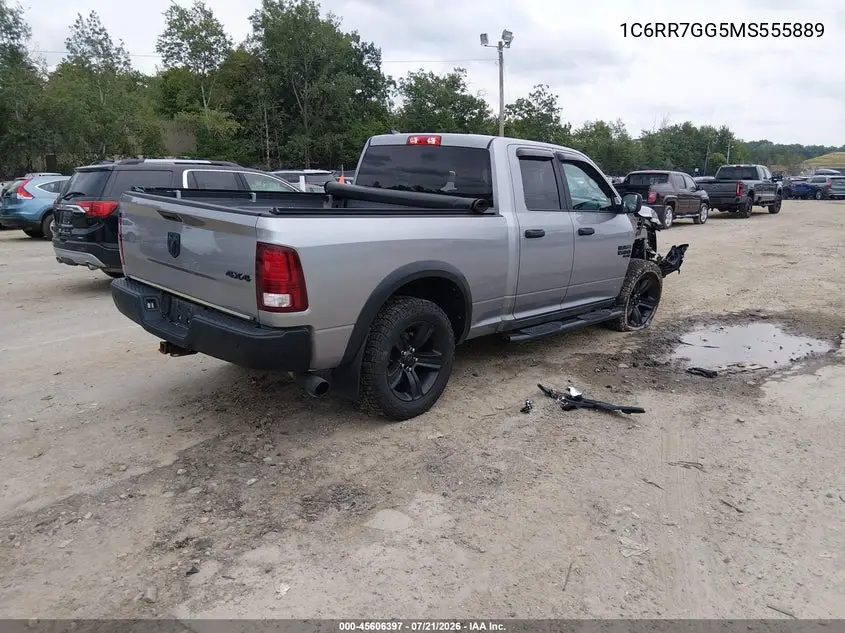 2021 Ram 1500 Classic Warlock 4X4 6'4 Box VIN: 1C6RR7GG5MS555889 Lot: 45606397