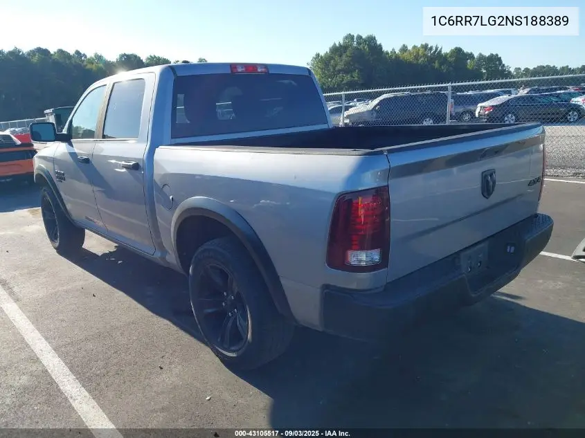 1C6RR7LG2NS188389 2022 Ram 1500 Classic Warlock 4X4 5'7 Box