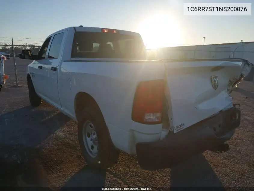 1C6RR7ST1NS200076 2022 Ram 1500 Classic Tradesman 4X4 6'4 Box