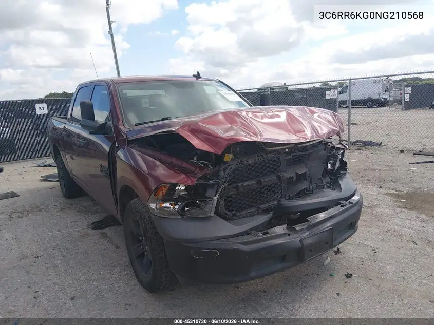 2022 Ram 1500 Classic Tradesman 4X2 5'7 Box VIN: 3C6RR6KG0NG210568 Lot: 45310730