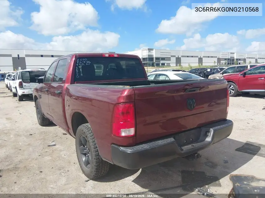 2022 Ram 1500 Classic Tradesman 4X2 5'7 Box VIN: 3C6RR6KG0NG210568 Lot: 45310730